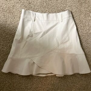 Faux Leather White Mini skirts